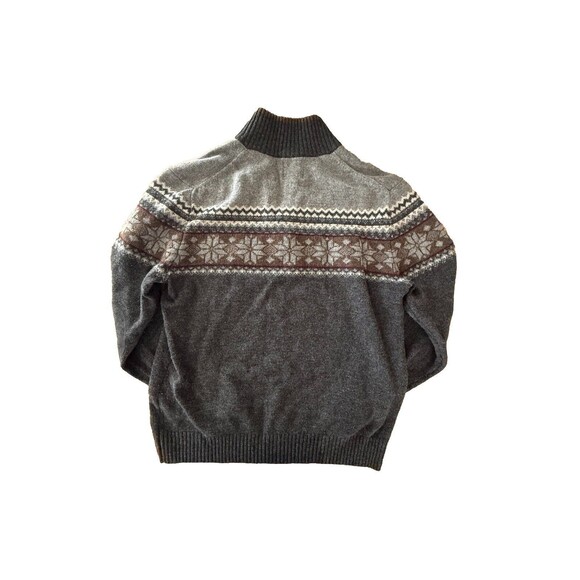 Telluride Mens Large Wool Sweater Cottagecore Granpacore Snowflake Patch Goblin - Picture 6 of 6